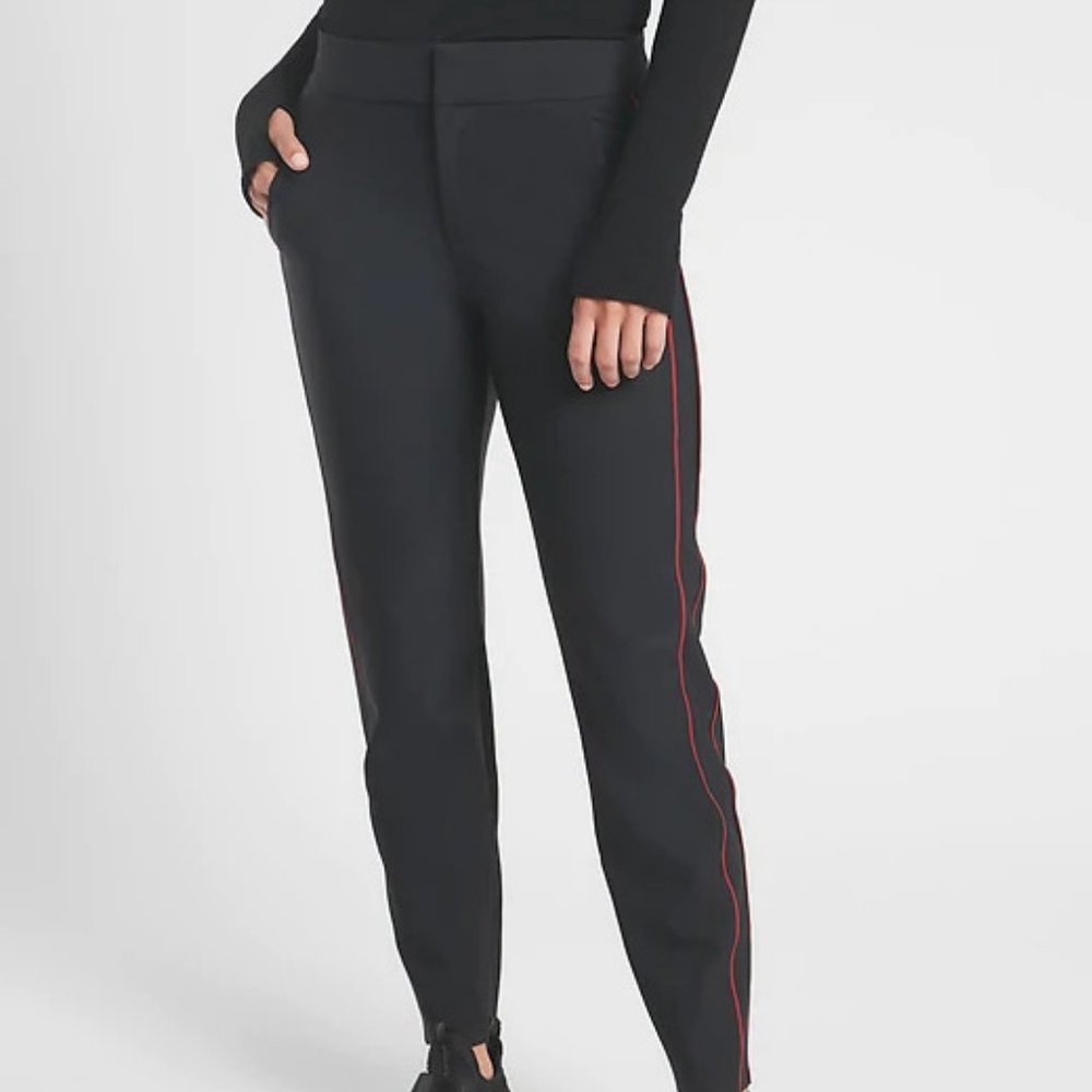 Athleta Stellar Novelty Trousers size 10 Black